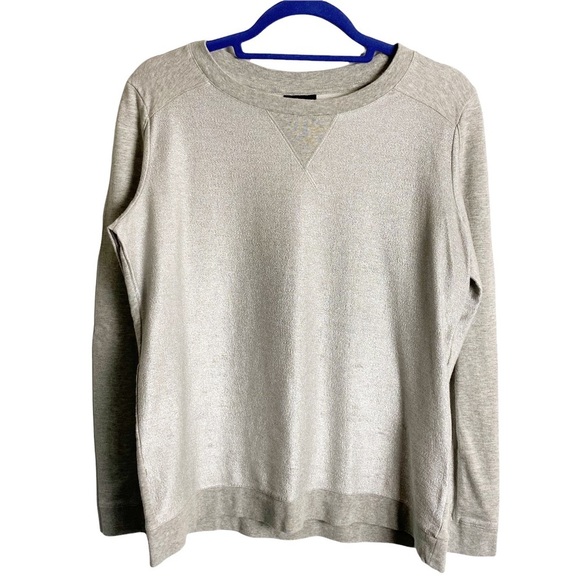 Mossimo -‎ Women’s Silver Metallic Crew Neck Sweatshirt Pullover Jumper - Sz. M - Picture 1 of 5